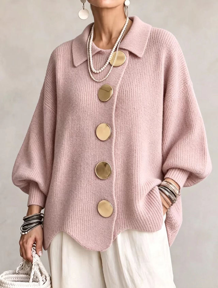 Elara | Women's Oversized Cardigan with Lantern Sleeves