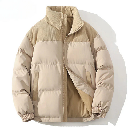Pufferjacke für Herren – Gesteppte Isolierung – Lockere Passform – Reißverschluss vorne