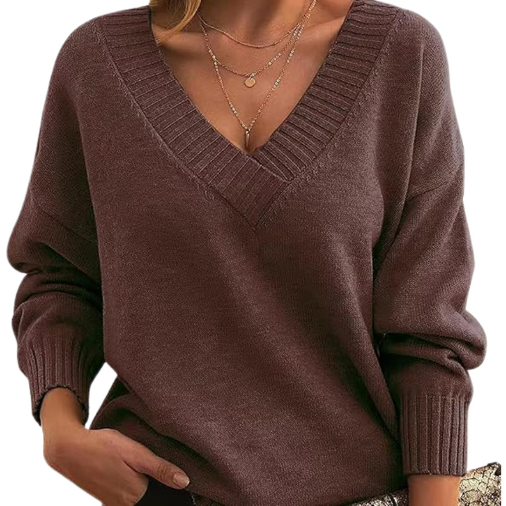 Pullover Damen | V-Ausschnitt Wintermode für Damen