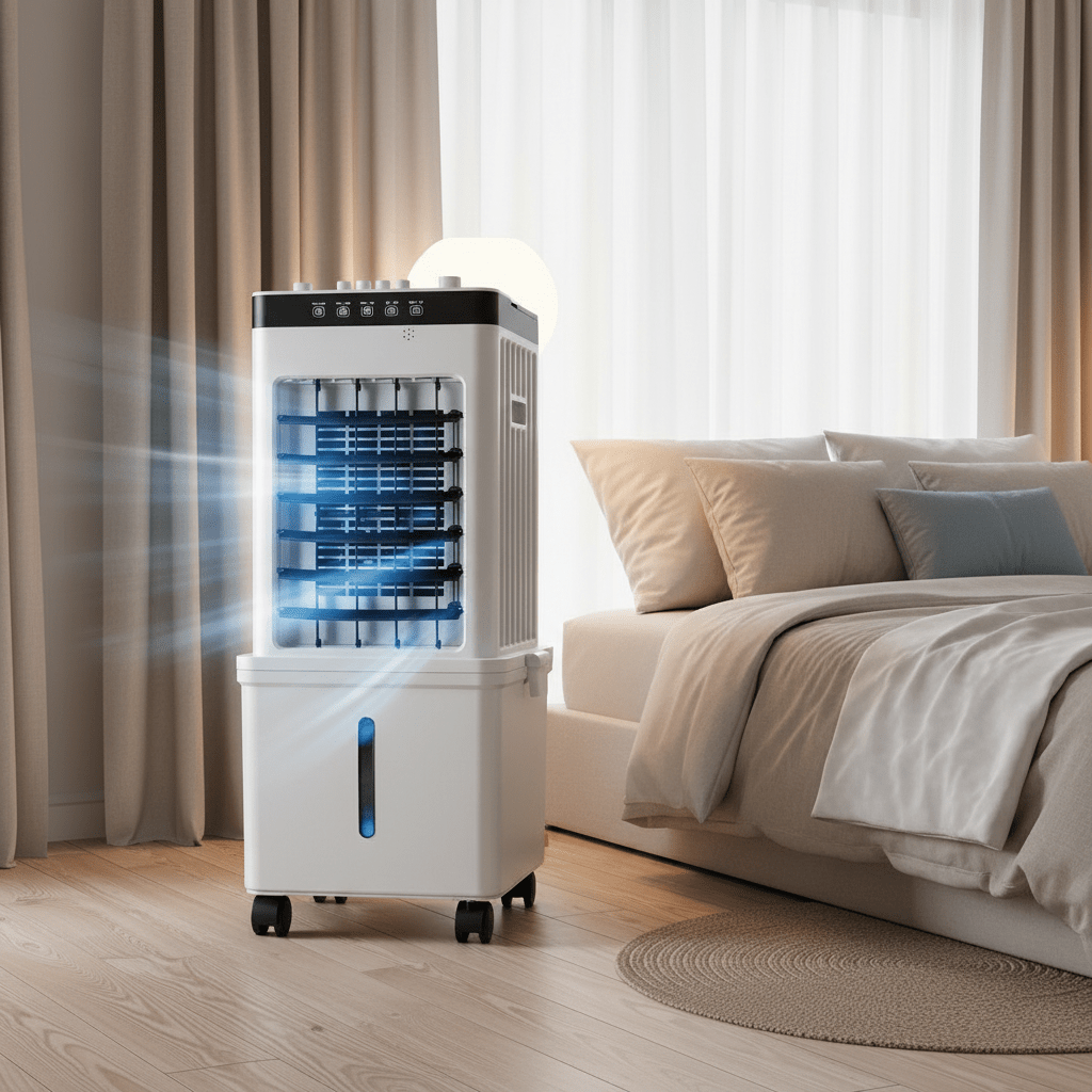 Raffreddatore d'aria mobile 3-in-1 con ruote e serbatoio d'acqua