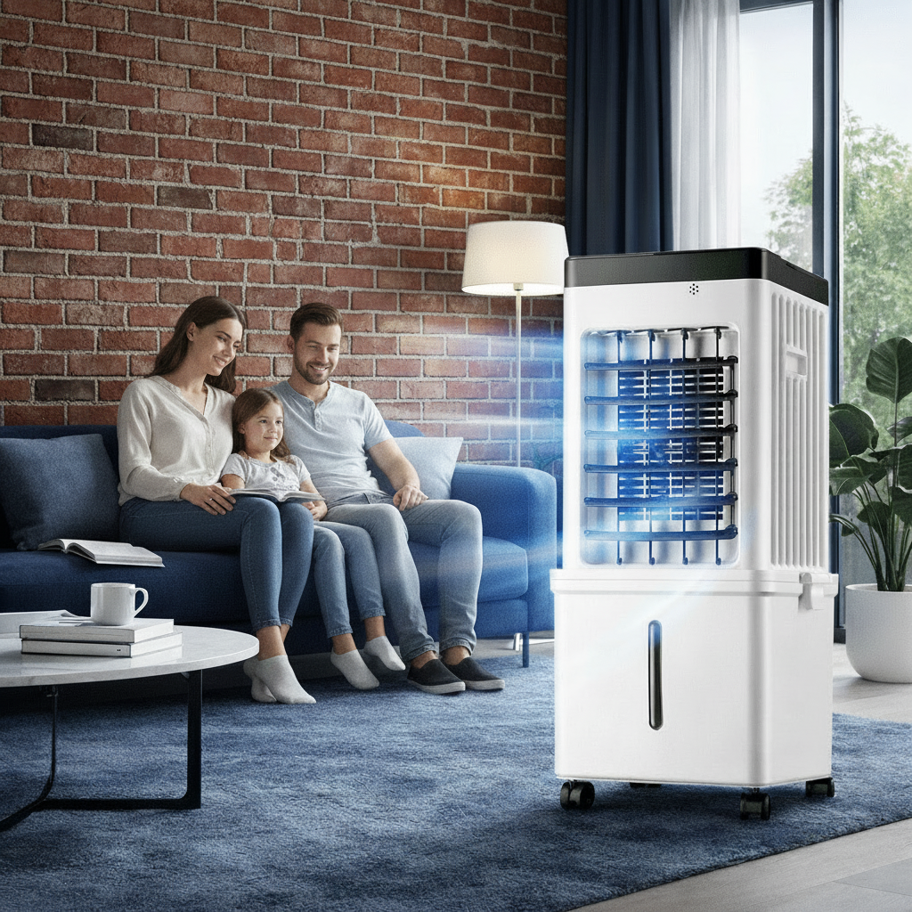 Raffreddatore d'aria mobile 3-in-1 con ruote e serbatoio d'acqua