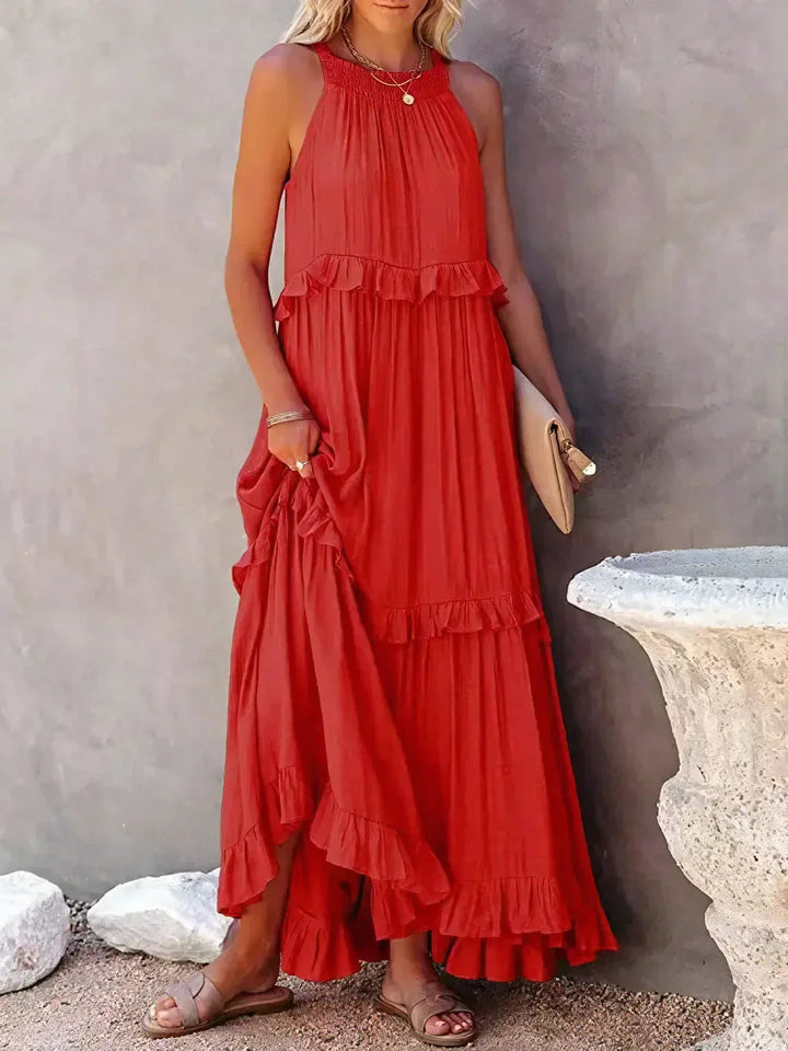 Robyn – Maxikleid mit Neckholder und Rüschen 10
