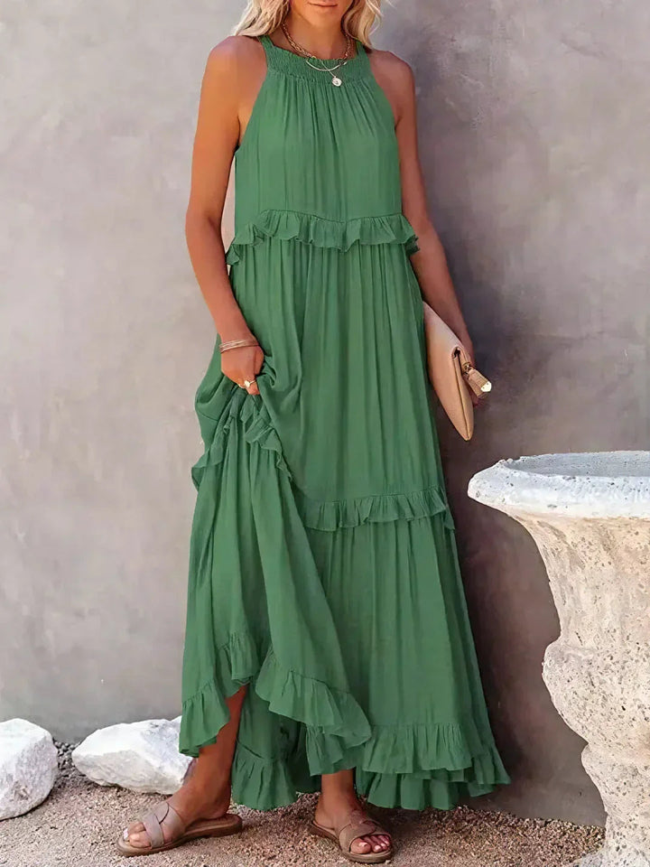 Robyn – Maxikleid mit Neckholder und Rüschen 11