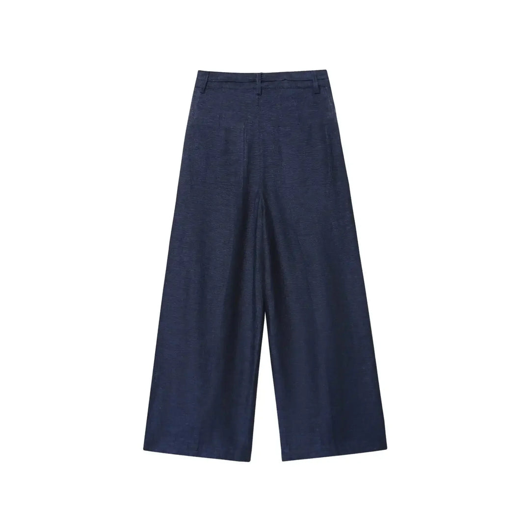 Damski zestaw dwuczęściowy | Regular Fit | Kamizelka bez rękawów i szerokie spodnie | Nowoczesny styl smart casual