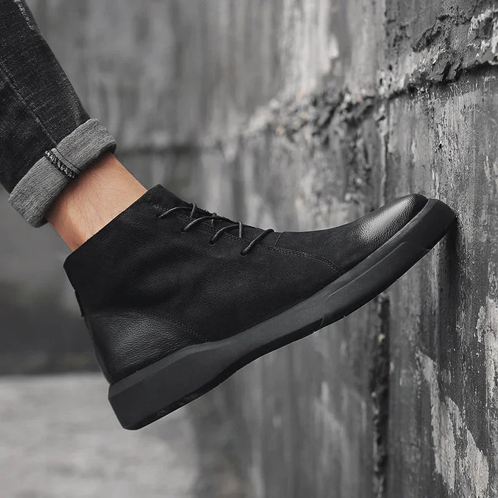 Herren Schnürstiefel Mit Runder Spitze | Moderner Streetstyle