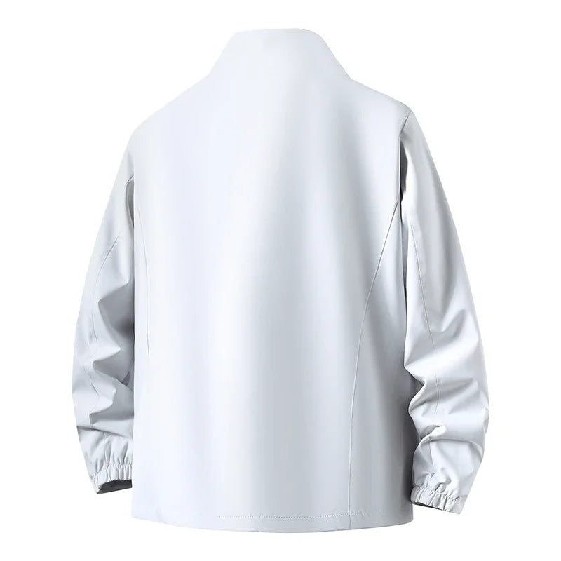 Pánská bunda s límcem na zip, dlouhý rukáv | Casual