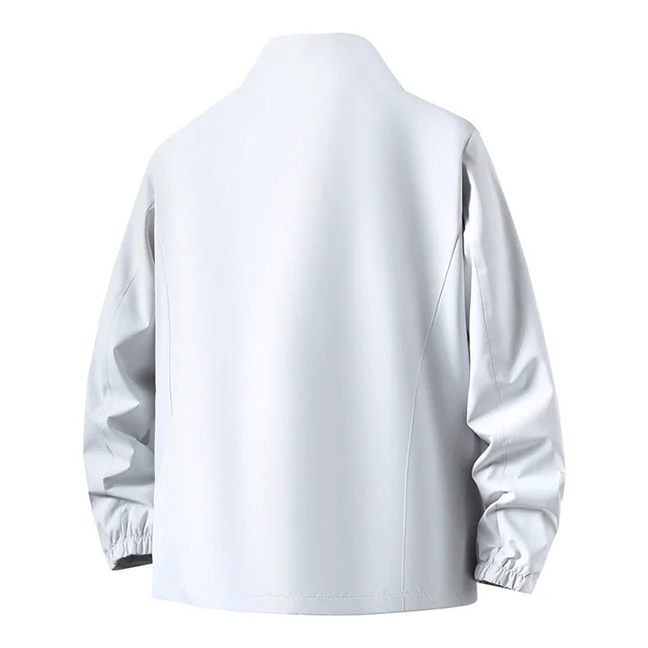 Pánská bunda s límcem na zip, dlouhý rukáv | Casual