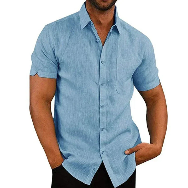 Chemise homme à manches courtes | Chemise décontractée pour l'été