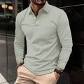 Herren Poloshirt Langarm Kragen Poloshirt | Einfarbig