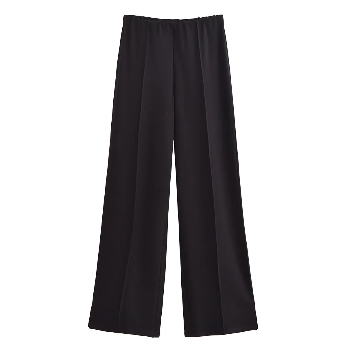 Damen Freizeit Set | Zweiteiliges Outfit mit Rundhalsoberteil | Weite Hose mit Nahtdetails | Lässiger Komfortlook