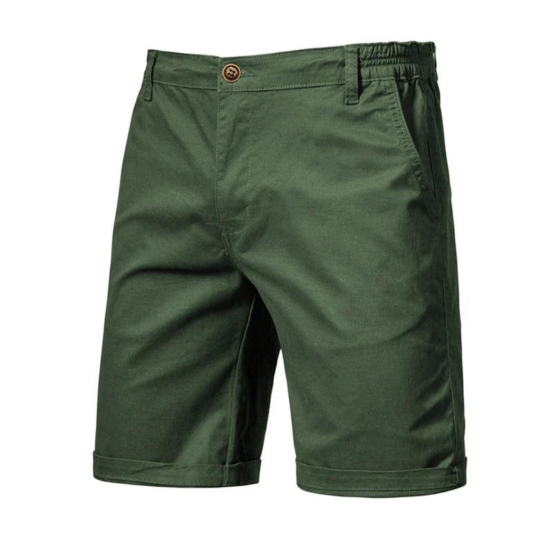 Herren Freizeit Shorts Mit Geradem Bein Und Knopfverschluss | Seiten Taschen