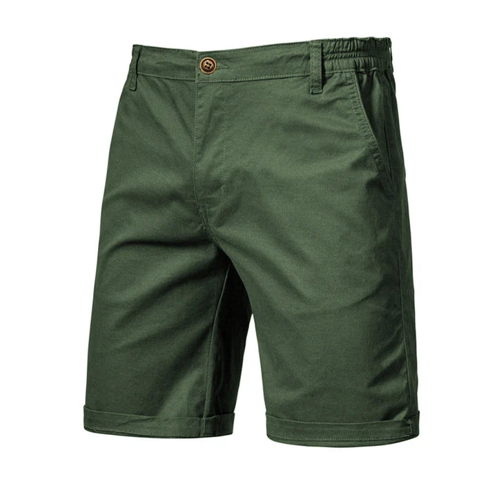Herren Freizeit Shorts Mit Geradem Bein Und Knopfverschluss | Seiten Taschen