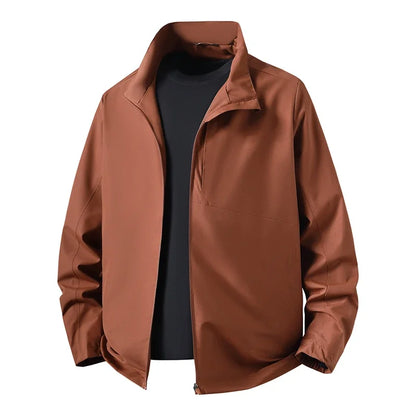 Veste Homme à Col Montant Fermeture Éclair Manches Longues | Décontracté