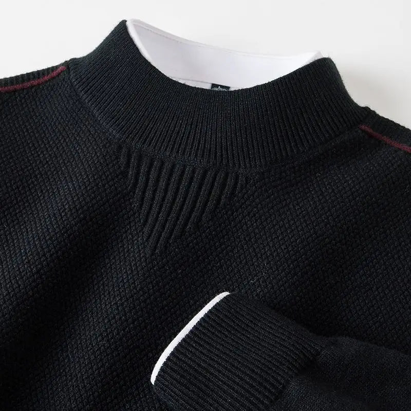 Herren Langarm Pullover Mit Strukturmuster | Klassischer Look