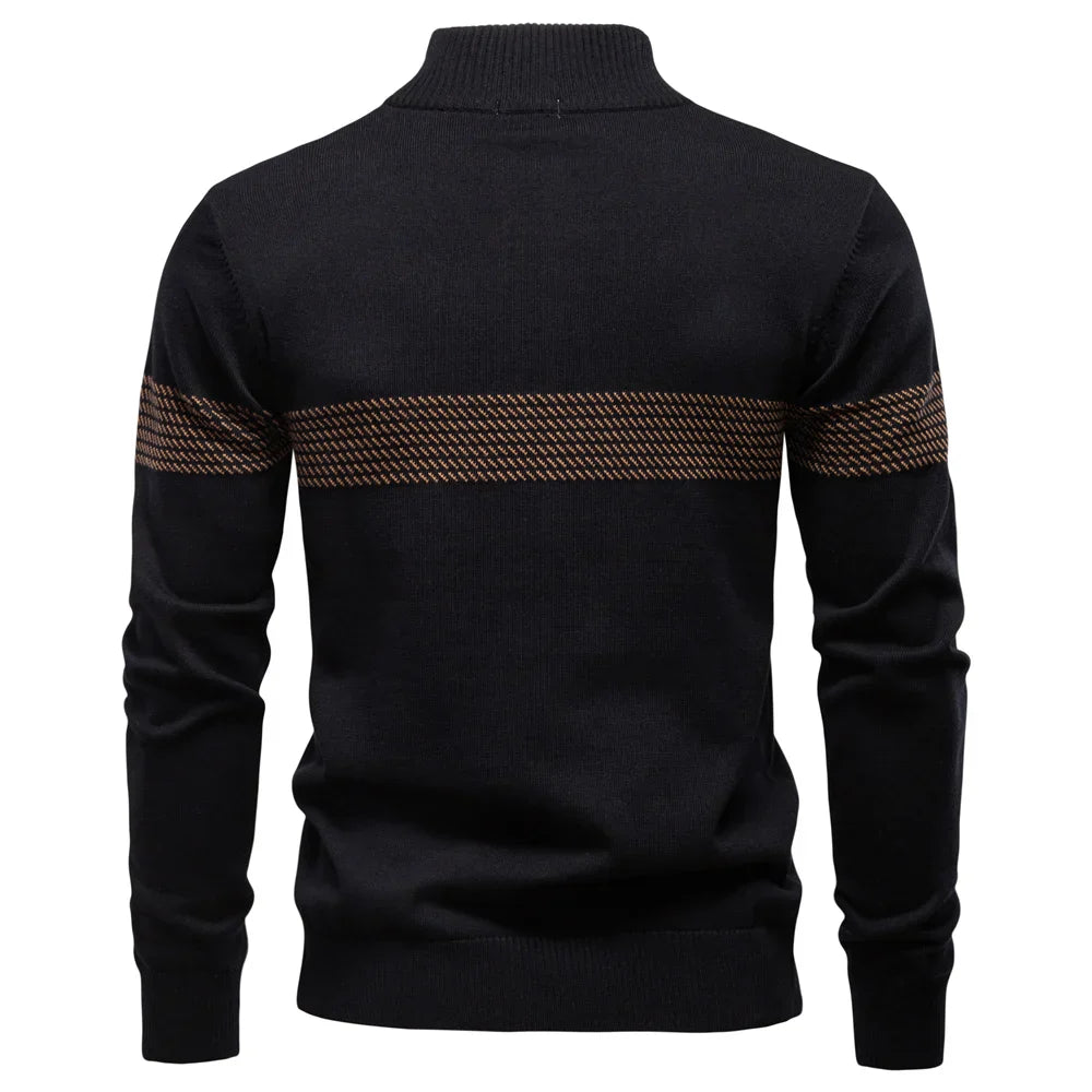 Herren Langarm Quarter-Zip Pullover | Smart Casual Kleidung