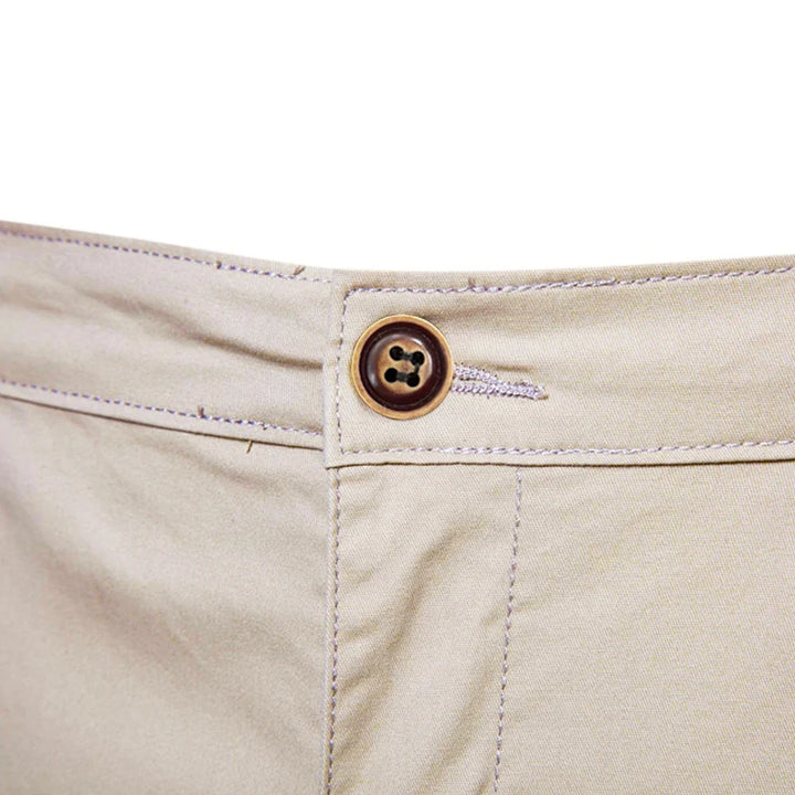 Herren Freizeit Shorts Mit Geradem Bein Und Knopfverschluss | Seiten Taschen