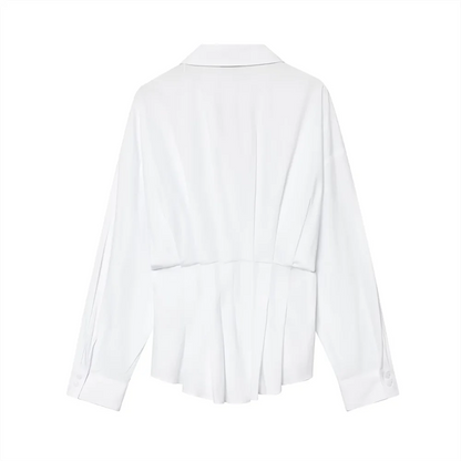 Camicia donna con colletto e bottoni a manica lunga | Minimalista