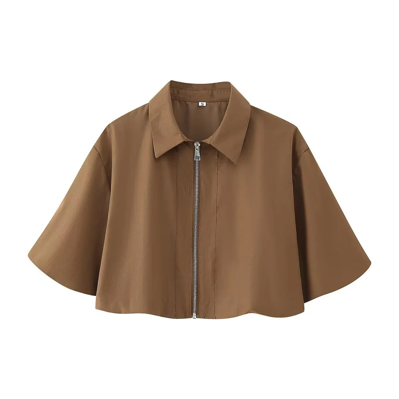 Women's Short Zip Jacket and Pleated Midi Skirt Two-Piece Set | Batwing Sleeve
