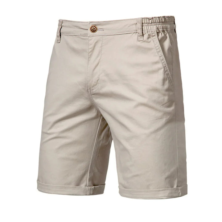 Herren Freizeit Shorts Mit Geradem Bein Und Knopfverschluss | Seiten Taschen