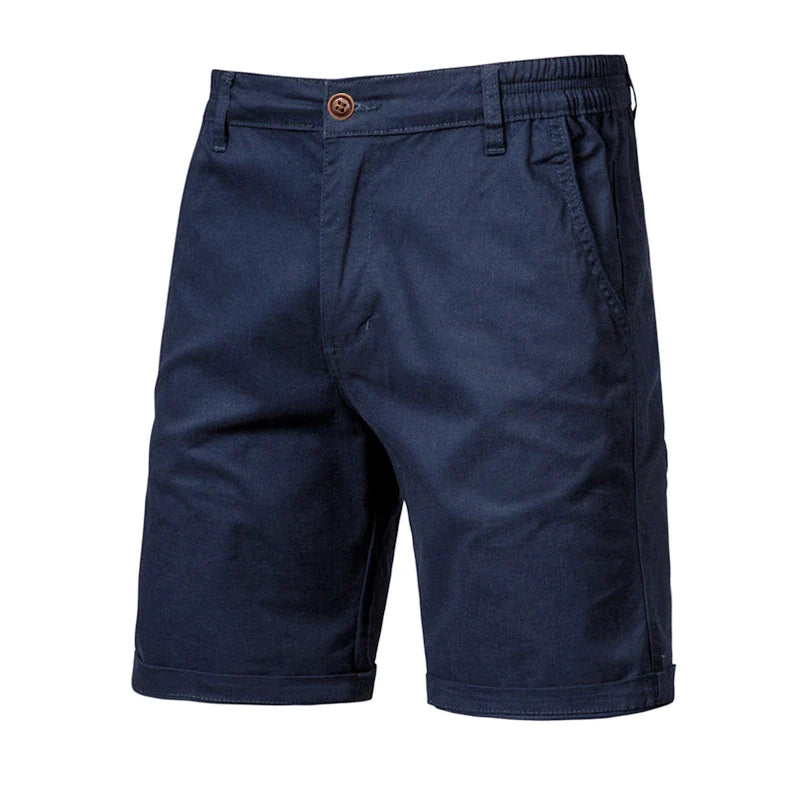 Herren Freizeit Shorts Mit Geradem Bein Und Knopfverschluss | Seiten Taschen