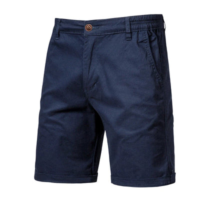 Pantaloncini da uomo casual con gambe dritte e chiusura con bottoni | Tasche laterali