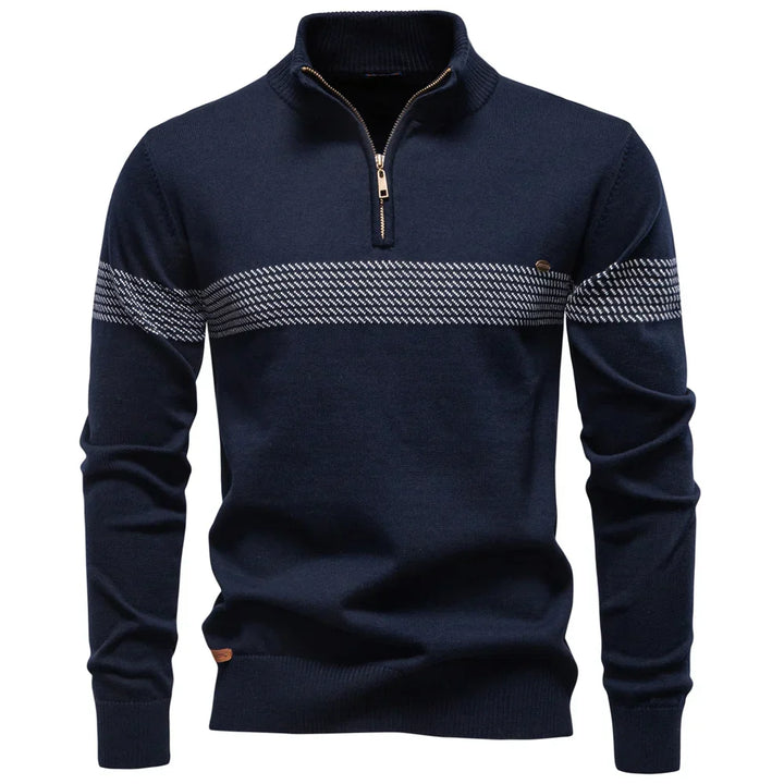 Herren Langarm Quarter-Zip Pullover | Smart Casual Kleidung