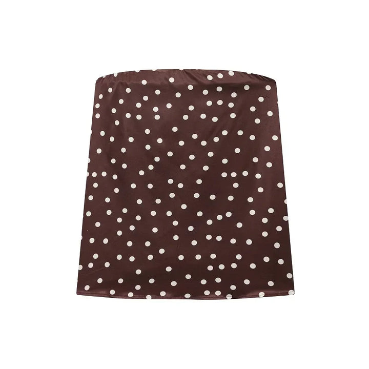 Set două piese Damski Groszki Top bandeau și pantaloni evazați | Stil potrivit