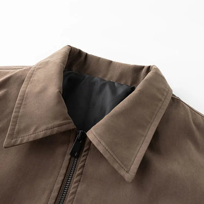 Veste homme à col avec fermeture éclair manches longues | Classique
