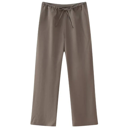 Damen Hosen Set | Zweiteiliges Outfit mit Halter Top | Gerade Hose | Moderner Alltagslook