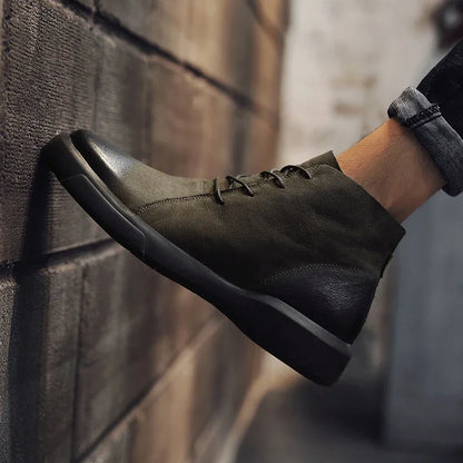 Men's Lace-Up Shoes with Round Toe | Modern Urban Style