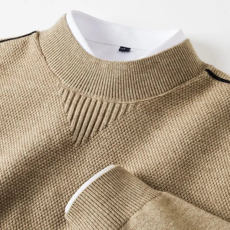 Herren Langarm Pullover Mit Strukturmuster | Klassischer Look