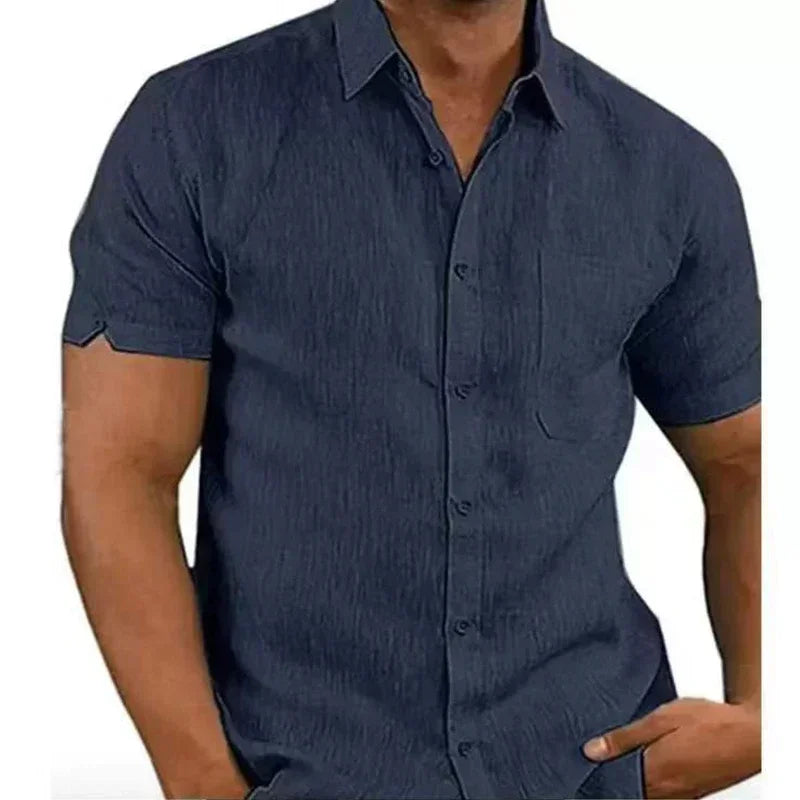 Chemise homme à manches courtes | Chemise décontractée pour l'été