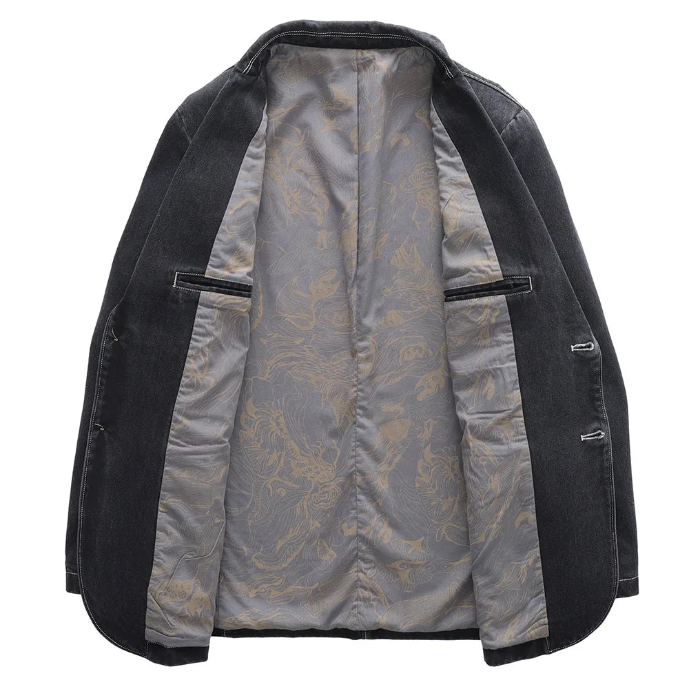 Herren Blazerjacke mit langen Ärmeln und Knopfverschluss | Smart Casual Style