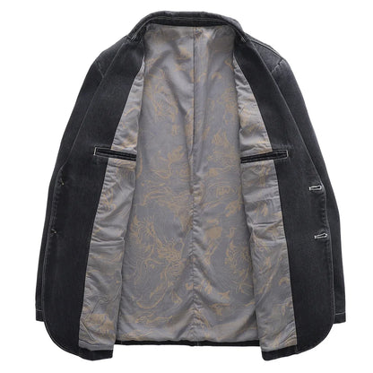 Men's blazer jacket with long sleeves and button closure | Smart casual style