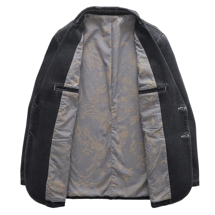 Herren Blazerjacke mit langen Ärmeln und Knopfverschluss | Smart Casual Style