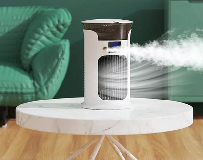 Mini USB stolní ventilátor s mlžným rozprašovačem a světlem