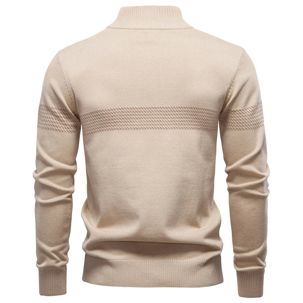 Herren Langarm Quarter-Zip Pullover | Smart Casual Kleidung