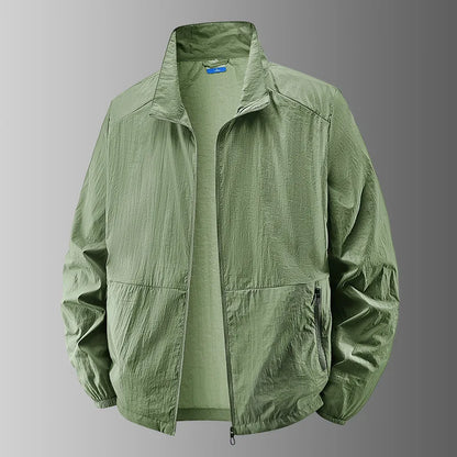 Herren Stehkragen Reißverschluss Jacke Langarm | Windjacke