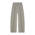 Damen High Waist Hose mit Bundfalten vorne und weitem Bein | Taillierte Passform