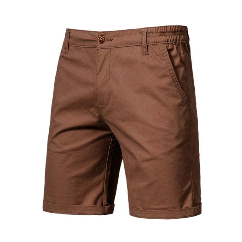 Herren Freizeit Shorts Mit Geradem Bein Und Knopfverschluss | Seiten Taschen