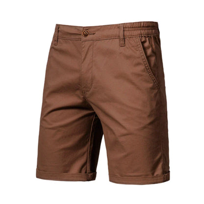 Pantaloncini da uomo casual con gambe dritte e chiusura con bottoni | Tasche laterali
