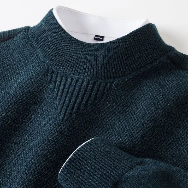 Herren Langarm Pullover Mit Strukturmuster | Klassischer Look