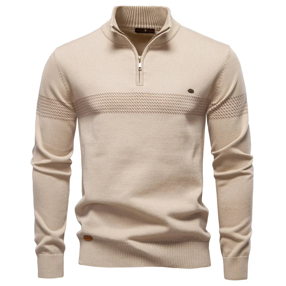 Herren Langarm Quarter-Zip Pullover | Smart Casual Kleidung