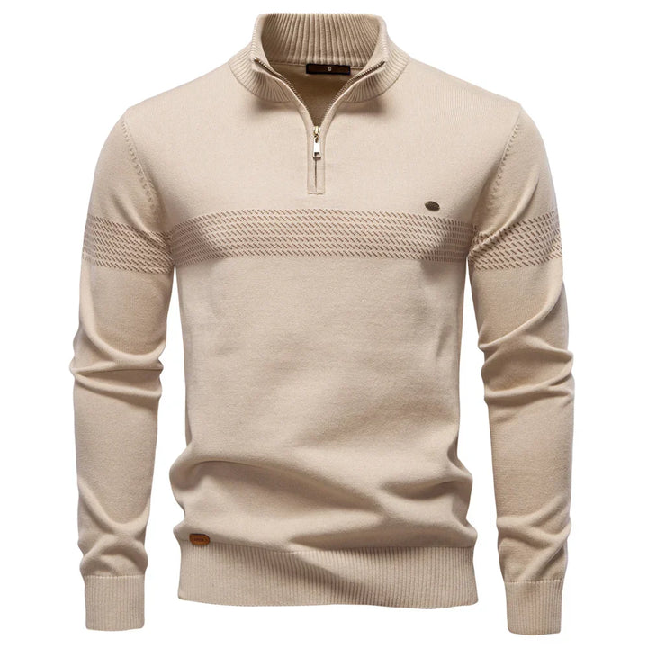 Herren Langarm Quarter-Zip Pullover | Smart Casual Kleidung