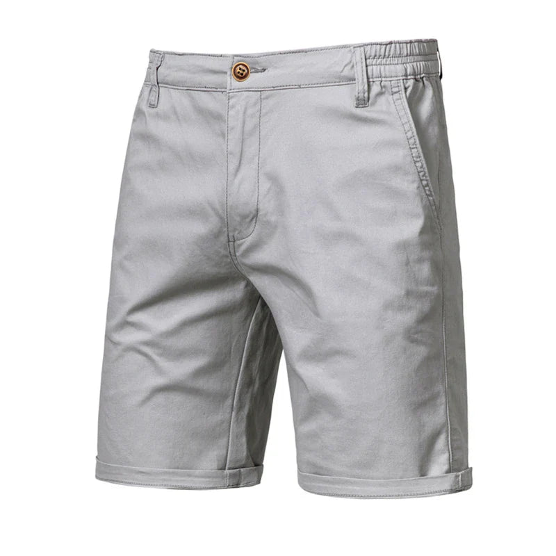 Herren Freizeit Shorts Mit Geradem Bein Und Knopfverschluss | Seiten Taschen