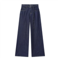 Damen High Waist Hose mit Gürtel und weitem Bein | Gerade Passform