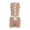 Damen Sommer-Set | Ärmelloses Top und Shorts im Kombi-Design | Moderner und Stilvoller Look