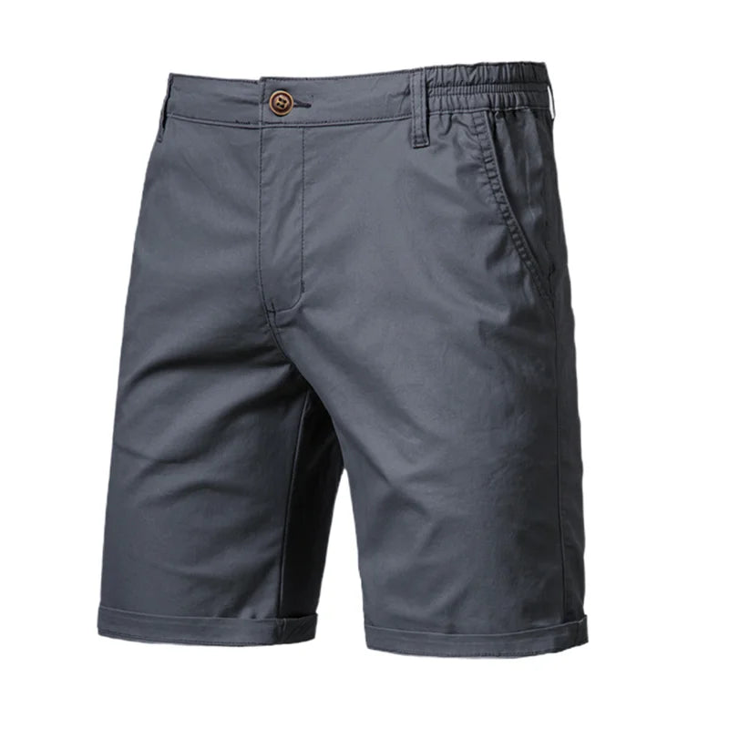 Pantaloncini da uomo casual con gambe dritte e chiusura con bottoni | Tasche laterali