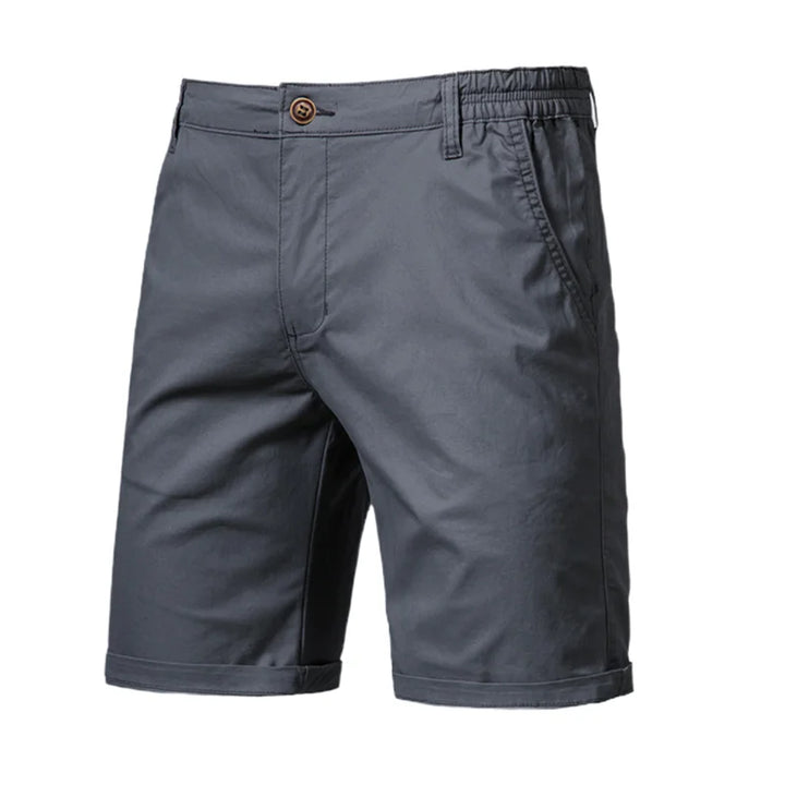 Herren Freizeit Shorts Mit Geradem Bein Und Knopfverschluss | Seiten Taschen