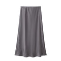 Damen High Waist Ausgestellter A Linien Rock Einfarbig | Midi